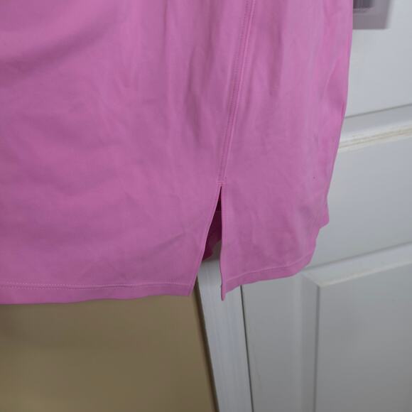 Girlfriend Collective Mariposa Pink Becca X Neck Dress Size L - Picture 6 of 8